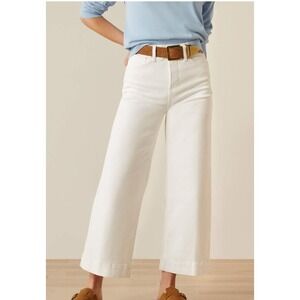 Ariat REAL Denim Ultra High Rise Wide Leg White Jeans 31R Womens Cropped Pant